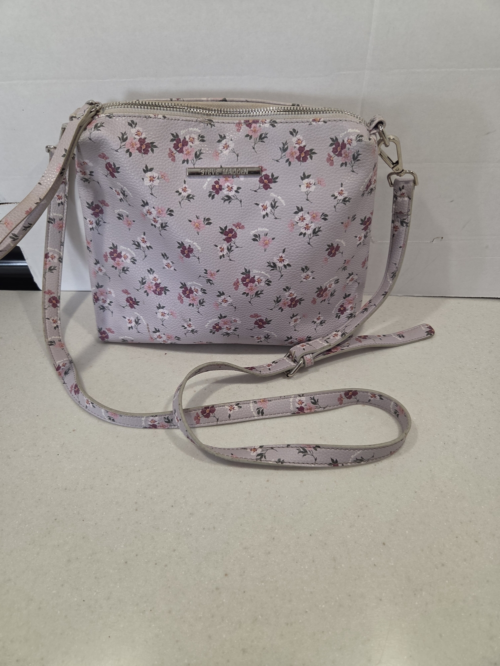 Steve Madden Light Pink Floral Crossbody Bag